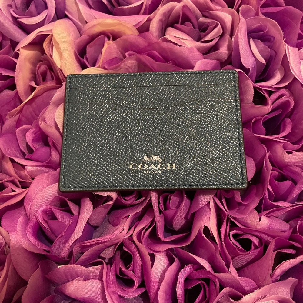 Coach blue card holder.
